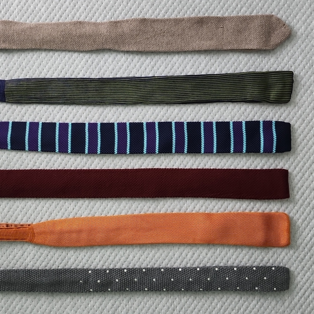 6pcs winter styles flat bottom ties